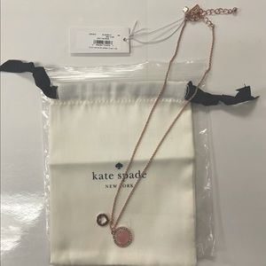Kate Spade “Blushmulti” Pave Charm Necklace
